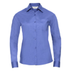 Women'S Long Sleeve Polycotton Easycare Poplin Shirt in corporate-blue