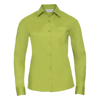 Women'S Long Sleeve Polycotton Easycare Poplin Shirt in lime