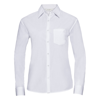 Women'S Long Sleeve Polycotton Easycare Poplin Shirt in white