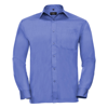 Long Sleeve Polycotton Easycare Poplin Shirt in corporate-blue