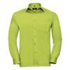 Long Sleeve Polycotton Easycare Poplin Shirt in lime