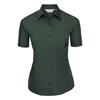 Women'S Short Sleeve Polycotton Easycare Poplin Shirt in bottle-green