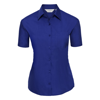Women'S Short Sleeve Polycotton Easycare Poplin Shirt in bright-royal
