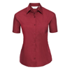 Women'S Short Sleeve Polycotton Easycare Poplin Shirt in classic-red