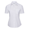 Women'S Short Sleeve Polycotton Easycare Poplin Shirt in white
