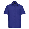 Short Sleeve Polycotton Easycare Poplin Shirt in bright-royal