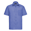 Short Sleeve Polycotton Easycare Poplin Shirt in corporate-blue