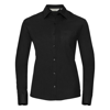 Women'S Long Sleeve Pure Cotton Easycare Poplin Shirt in black