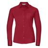 Women'S Long Sleeve Pure Cotton Easycare Poplin Shirt in classic-red
