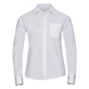 Women'S Long Sleeve Pure Cotton Easycare Poplin Shirt in white