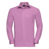 Long Sleeve Pure Cotton Easycare Poplin Shirt in bright-pink