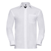 Long Sleeve Pure Cotton Easycare Poplin Shirt in white