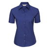 Women'S Short Sleeve Pure Cotton Easycare Poplin Shirt in aztec-blue