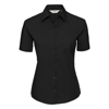 Women'S Short Sleeve Pure Cotton Easycare Poplin Shirt in black