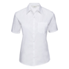Women'S Short Sleeve Pure Cotton Easycare Poplin Shirt in white