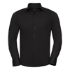 Long Sleeve Easycare Fitted Shirt in black