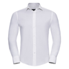 Long Sleeve Easycare Fitted Shirt in white