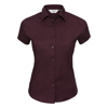 Women'S Short Sleeve Easycare Fitted Stretch Shirt in port