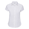 Women'S Short Sleeve Easycare Fitted Stretch Shirt in white
