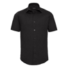 Short Sleeve Easycare Fitted Shirt in black