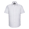 Short Sleeve Easycare Fitted Shirt in white