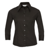 Women'S ¾ Sleeve Tencel® Fitted Shirt in chocolate
