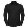Long Sleeve Tencel® Fitted Shirt in black