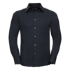 Long Sleeve Tencel® Fitted Shirt in navy