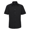 Short Sleeve Tencel® Fitted Shirt in black