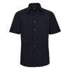 Short Sleeve Tencel® Fitted Shirt in navy