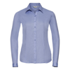 Women'S Long Sleeve Herringbone Shirt in light-blue