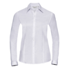 Women'S Long Sleeve Herringbone Shirt in white