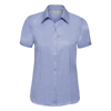 Women'S Short Sleeve Herringbone Shirt in light-blue