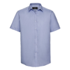 Short Sleeve Herringbone Shirt in light-blue