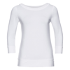 Women'S ¾ Sleeve Stretch Top in white