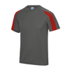 Contrast Cool T in charcoal-firered