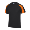 Contrast Cool T in jetblack-electricorange