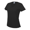 V-Neck Girlie Cool T in jet-black