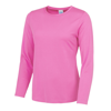 Girlie Long Sleeve Cool T in electric-pink