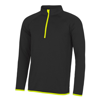 Cool ½ Zip Sweatshirt in jetblack-electricyellow