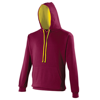 Varsity Hoodie in burgundy-gold