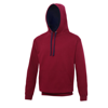 Varsity Hoodie in burgundy-oxfordnavy