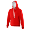 Varsity Hoodie in firered-arcticwhite