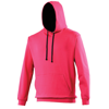 Varsity Hoodie in hotpink-frenchnavy