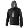 Varsity Hoodie in jetblack-heathergrey