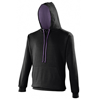 Varsity Hoodie in jetblack-purple