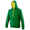 Varsity Hoodie in kellygreen-sunyellow