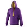 Varsity Hoodie in purple-sunyellow