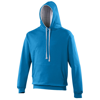 Varsity Hoodie in sapphireblue-heathergrey