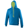 Varsity Hoodie in sapphireblue-limegreen